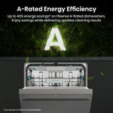 Hisense HS673A90XUK, 16 Place Settings Dishwasher, A Rated in Silver