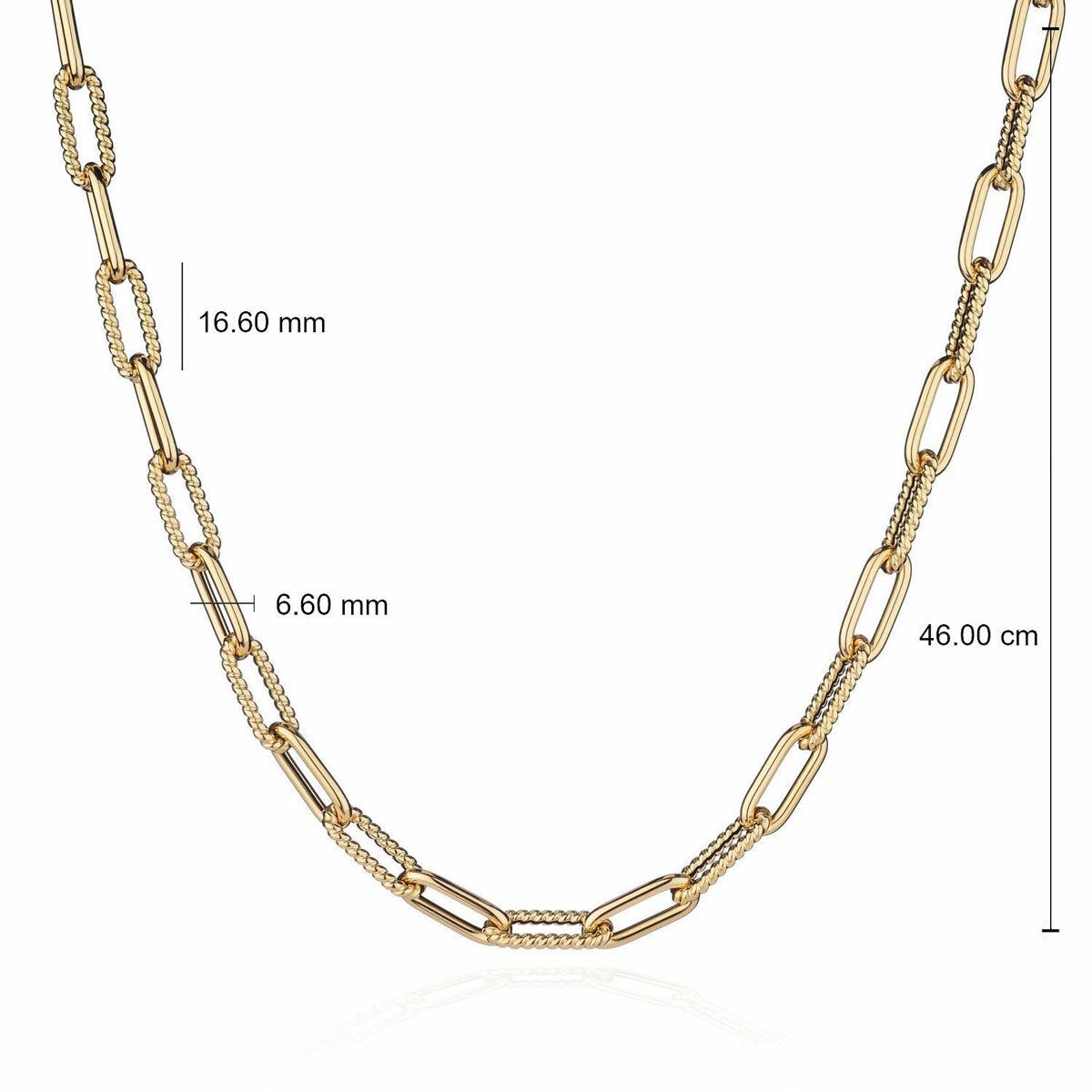 14ct Yellow Gold Paperclip Necklace 14ct Yellow Gold Paperclip Necklace