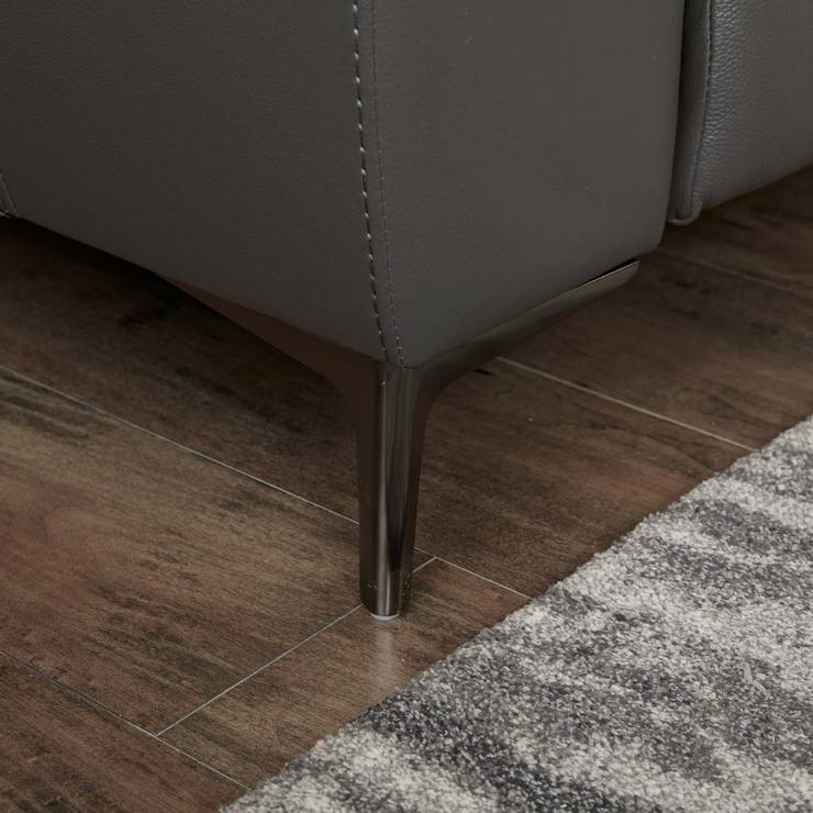 Kuka Warren 2 Seater Dark Grey Leather Power Reclining Sofa Costco UK