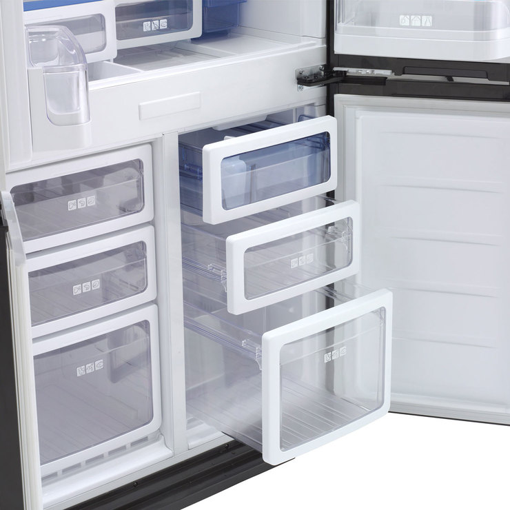 Sharp SJFS820VSL, Multidoor Fridge Freezer A++ Rating in Silver