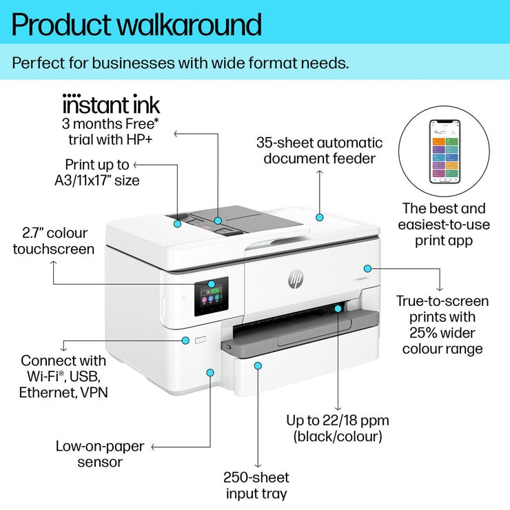 HP OfficeJet PRO 9720E A4 AIO Colour Printer