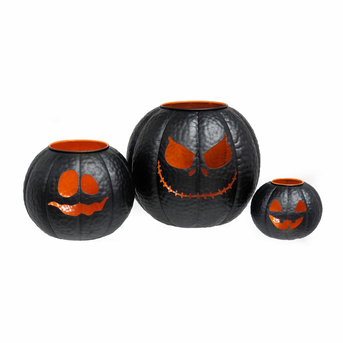 Metal Pumpkin lantern 3 pieces