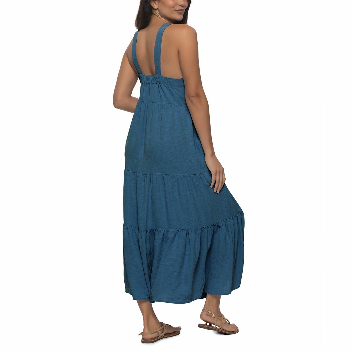 Jezebel Ladies Tiered Dress in Blue