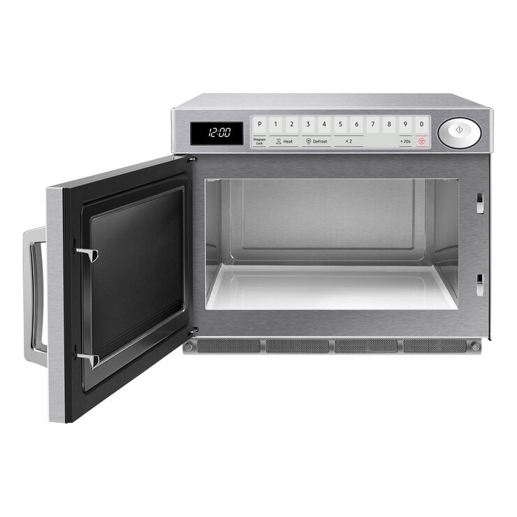 Front Profile of Samsung Commerical Microwave 26L with door open Front Profile of Samsung Commerical Microwave 26L with door open