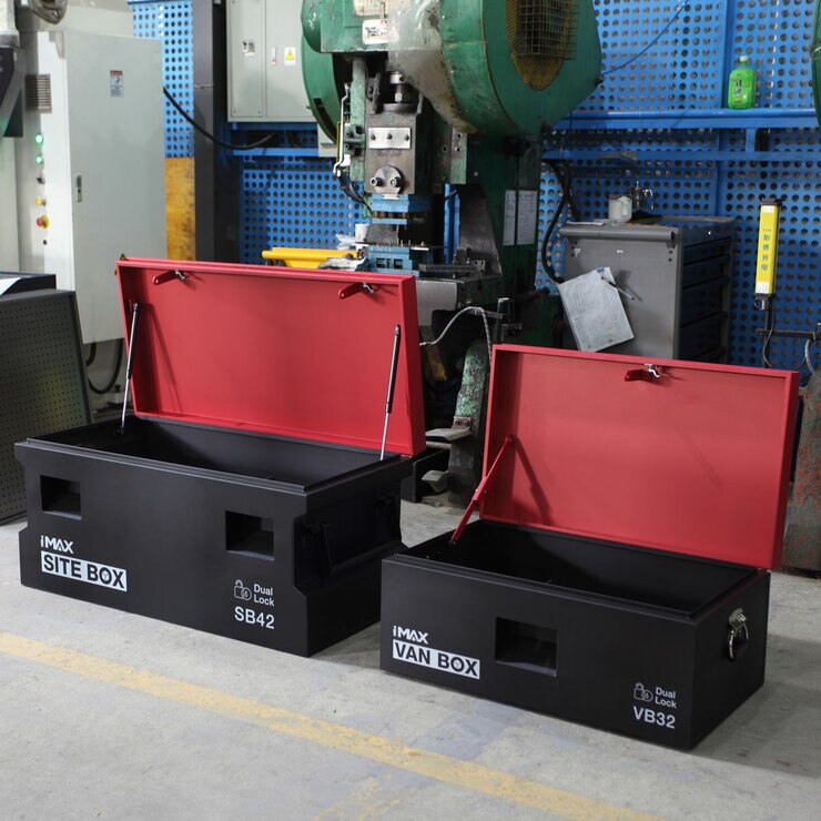 Hilka 32" (81cm) Van / 42" (107cm) Heavy Duty Steel Site Storage Box Bundle