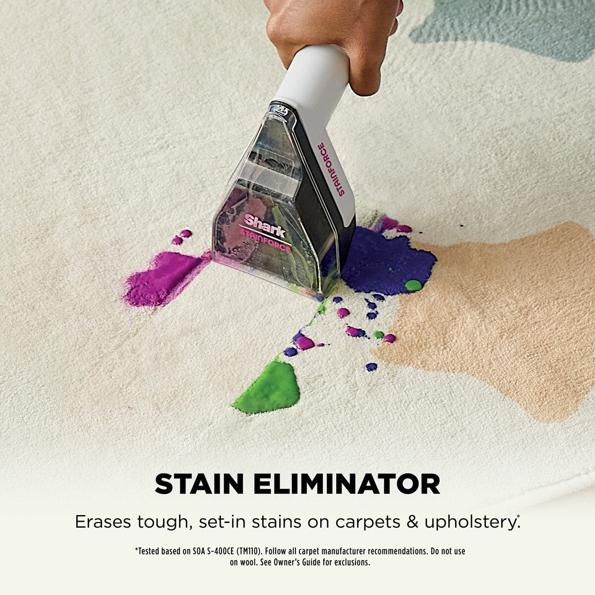 Lifestyle image showing stain eliminator