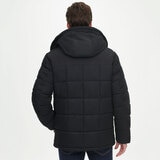 Andrew Marc Men's Textured Coat in Charcoal Black