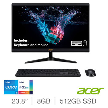 Acer C24-1700, Intel Core i5, 8GB RAM, 512GB SSD, 23.8 Inch All in One Desktop PC, DQ.BJWEK.004