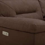 Gilman Creek Justin Brown Fabric Power Reclining Sectional Sofa