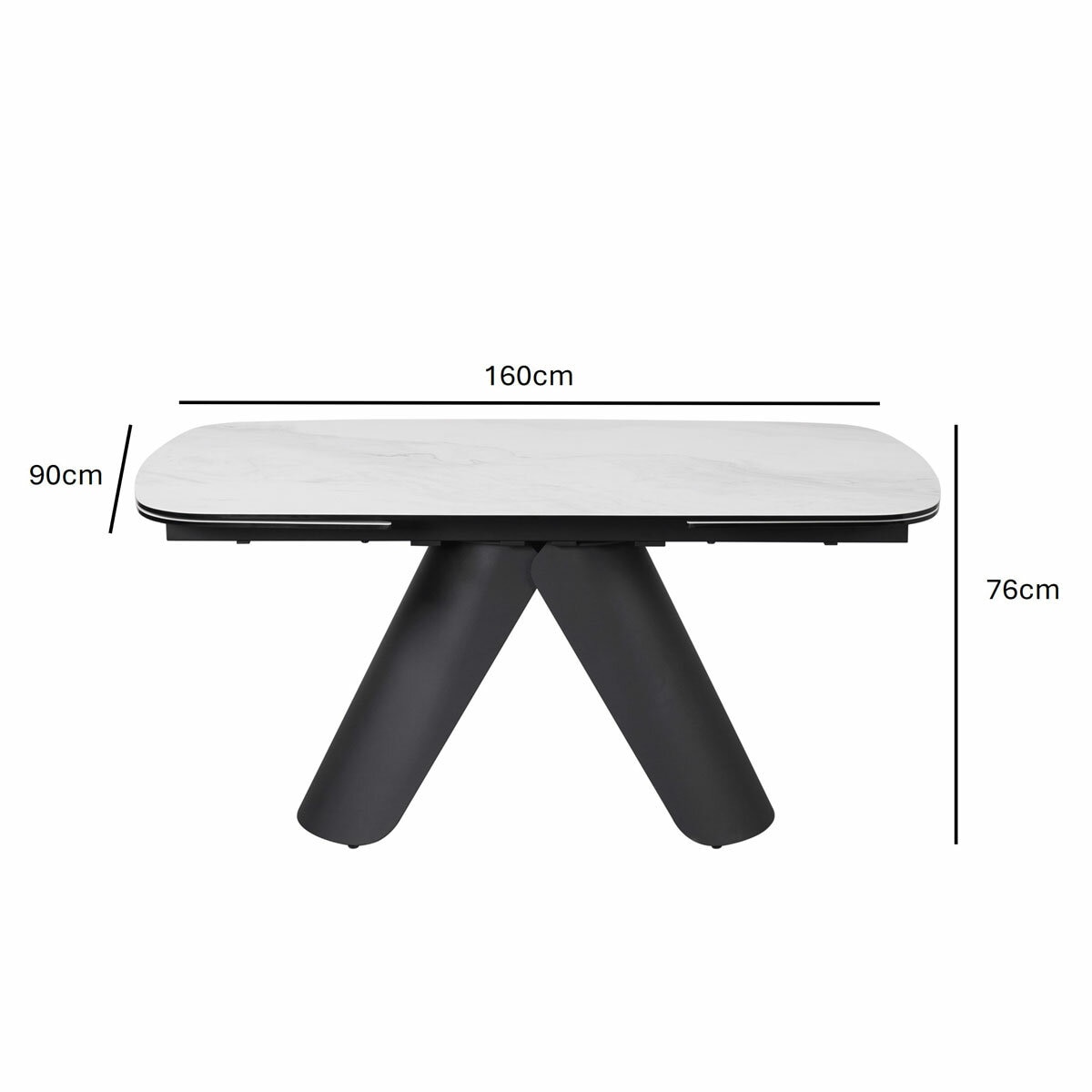 Table closed dimensions