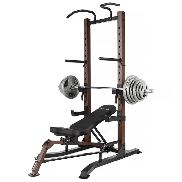Marcy SteelBody STB98502 Power Tower with 100kg Olympic Weight Set and