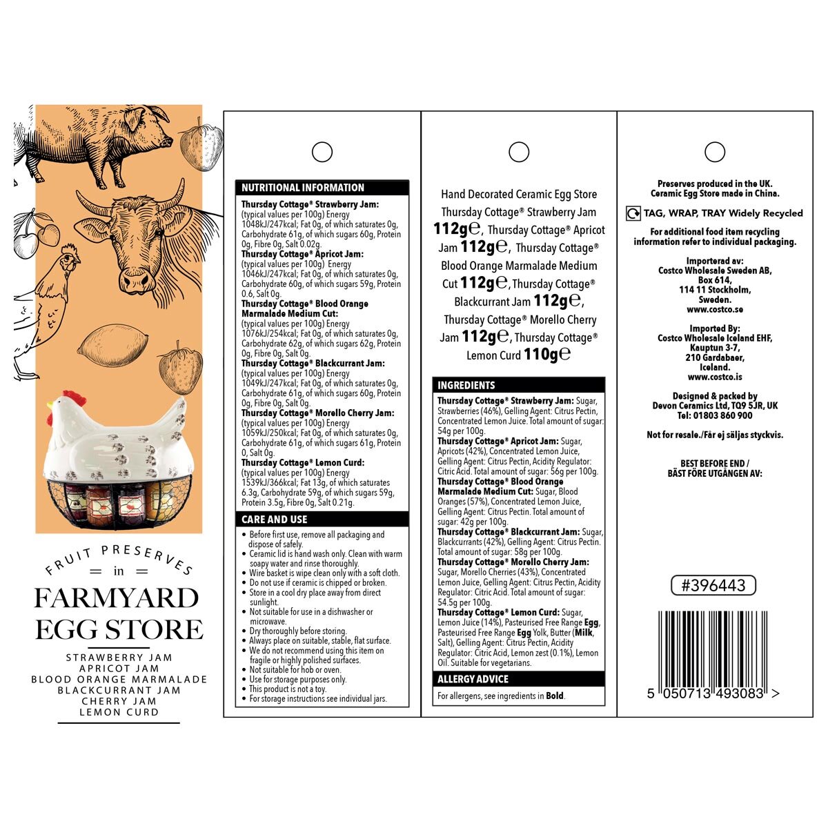 Farmyard Egg Store with Fruit Preserves in 4 Designs