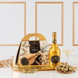 Bottles and Chocolates on a Gold Platter