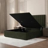 Highgrove Swift Green Fabric Full Ottoman Bed Frame in 3 Sizes