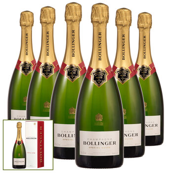 Bollinger Special Cuvée NV Champagne, 6 x 75cl with Gift Boxes