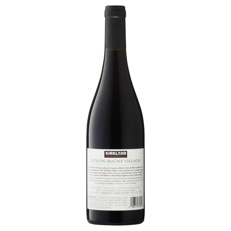 Kirkland Signature Côte Du Rhône Villages, 75cl Kirkland Signature Côte Du Rhône Villages, 75cl