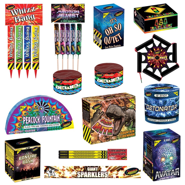 Black Cat Variety Fireworks Display Kit Black Cat Variety Fireworks Display Kit