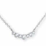 0.36ctw Round Brilliant Cut Diamond 7 Stone Necklace, 18ct White Gold