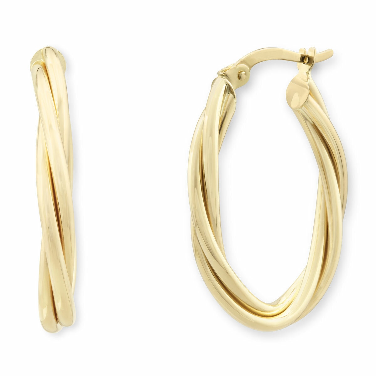 14ct Yellow Gold Twist Stud Earrings