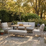 Bramblecrest Wisely 5 Piece Deep Seating Patio Set with Height Adjustable Table