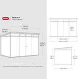 Keter Storm Grey Signature 11ft 2" x 7ft 2" (3.4 x 2.2m) Storage Shed