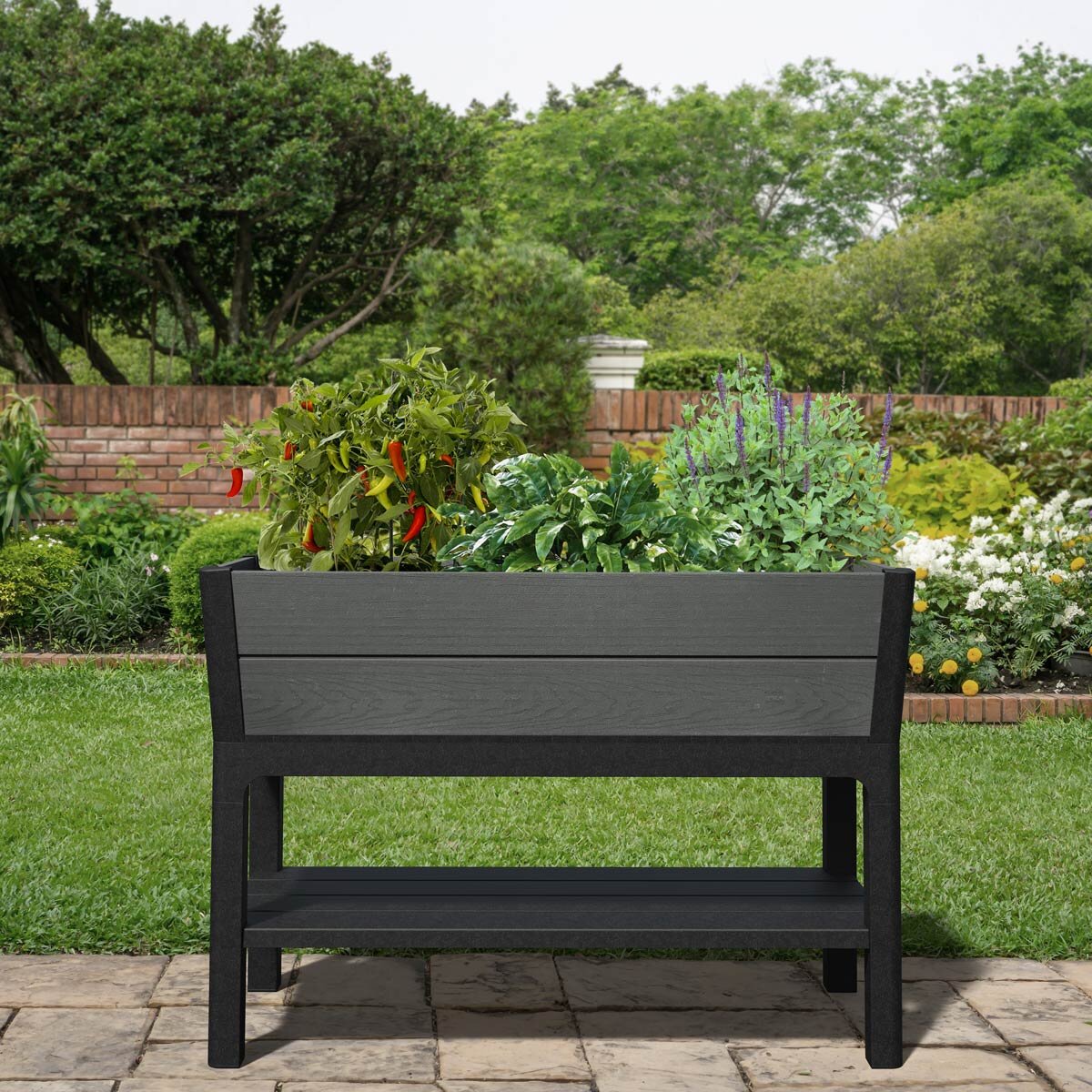 Keter Cortina 1.1m Raised Garden Bed with Self-Watering System