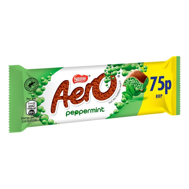 Nestle Aero Bubble Peppermint Chocolate Bar PMP, 24 x 36g