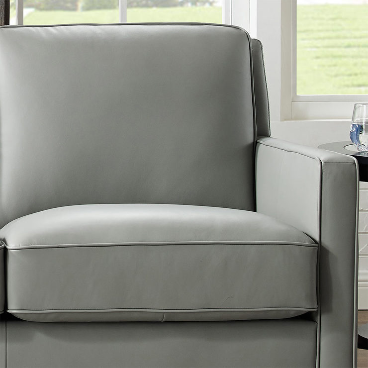 West Park 2 Seater Light Grey Leather Sofa Costco UK