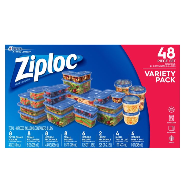 Ziploc Containers Variety Pack, 24 Pack Costco UK