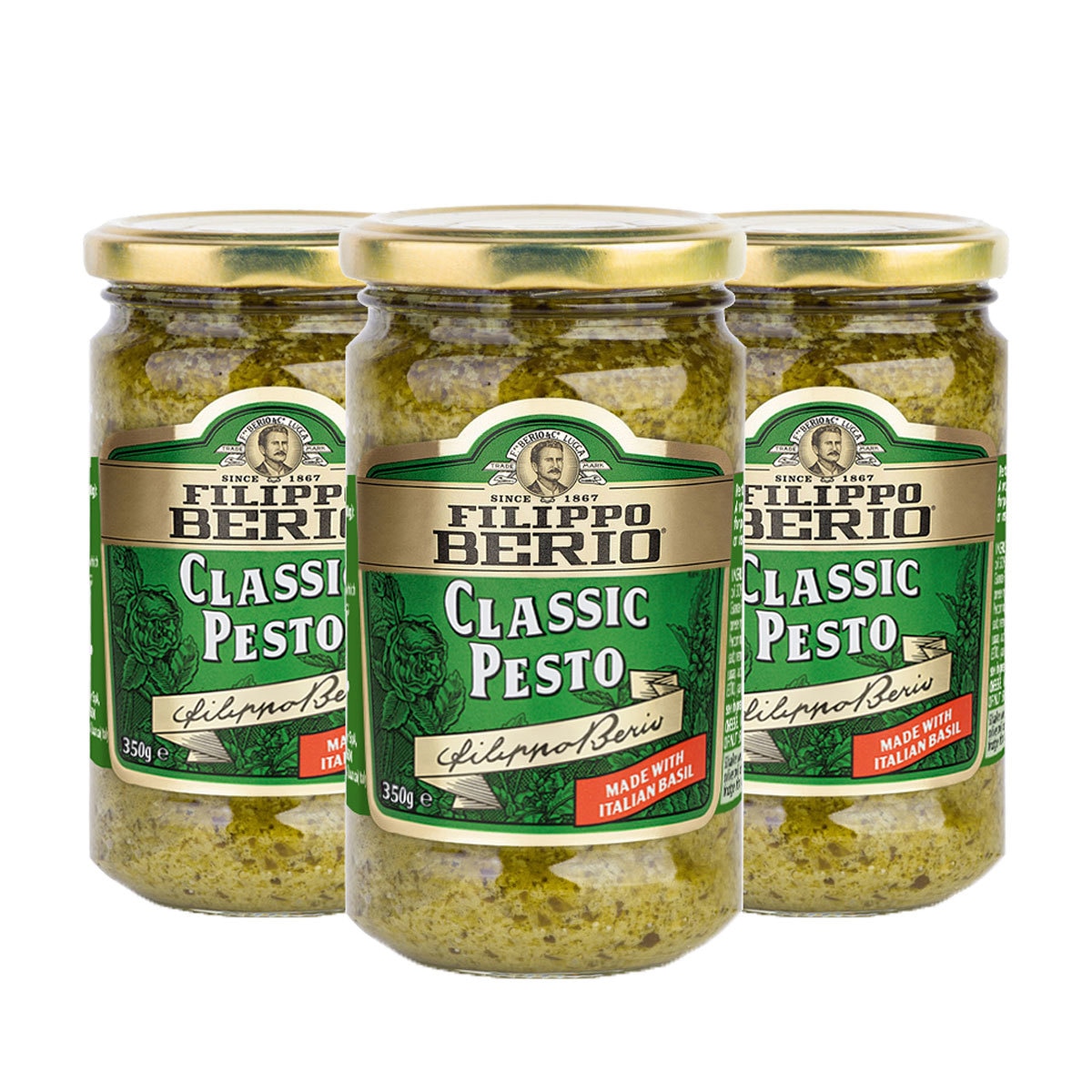 Filippo Berio Classic Pesto, 3 x 350g