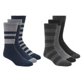 Weatherproof Men's Thermal Crew Socks, 3 Pack in 2 Colours
