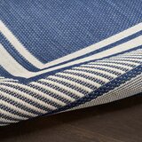 Nourison Horizon Border Indoor / Outdoor Rug in 2 Sizes, Navy