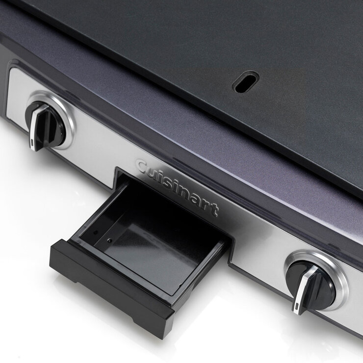 Close up image of CUISINART ENTERTAINING GRILL PL60U drip tray Close up image of CUISINART ENTERTAINING GRILL PL60U drip tray