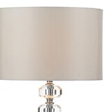 Oleana Polished Chrome Crystal Table Lamp with Shade