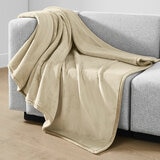 Coco Plush Throw in Sand, 152 x 177 cm Coco Plush Throw in Sand, 152 x 177 cm