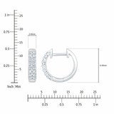 0.30ctw Round Brilliant Cut Diamond Double Row Hoop Earrings, 14ct White Gold 0.30ctw Round Brilliant Cut Diamond Double Row Hoop Earrings, 14ct White Gold