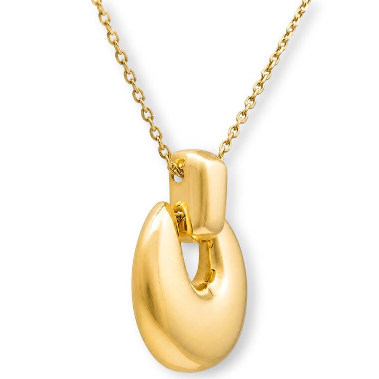 14ct Yellow Gold Plain Circle Drop Pendant 14ct Yellow Gold Plain Circle Drop Pendant