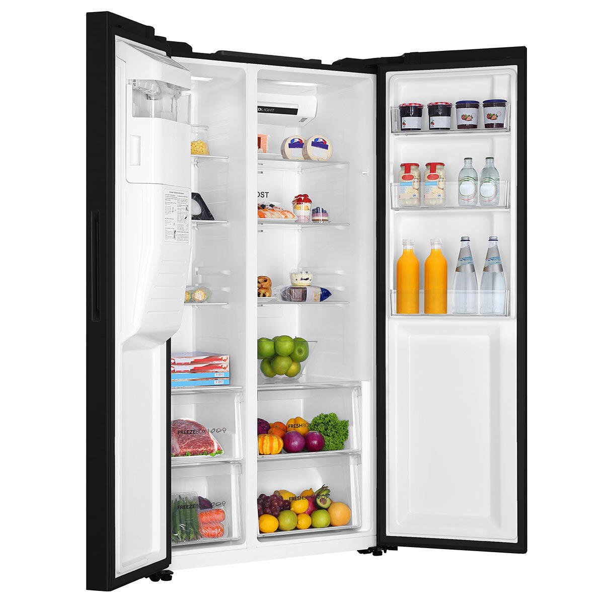 Haier HSOBPIF9183, Side by Side Fridge Freezer, F Rated in Black Costco UK Haier HSOBPIF9183, Side by Side Fridge Freezer, F Rated in Black Costco UK