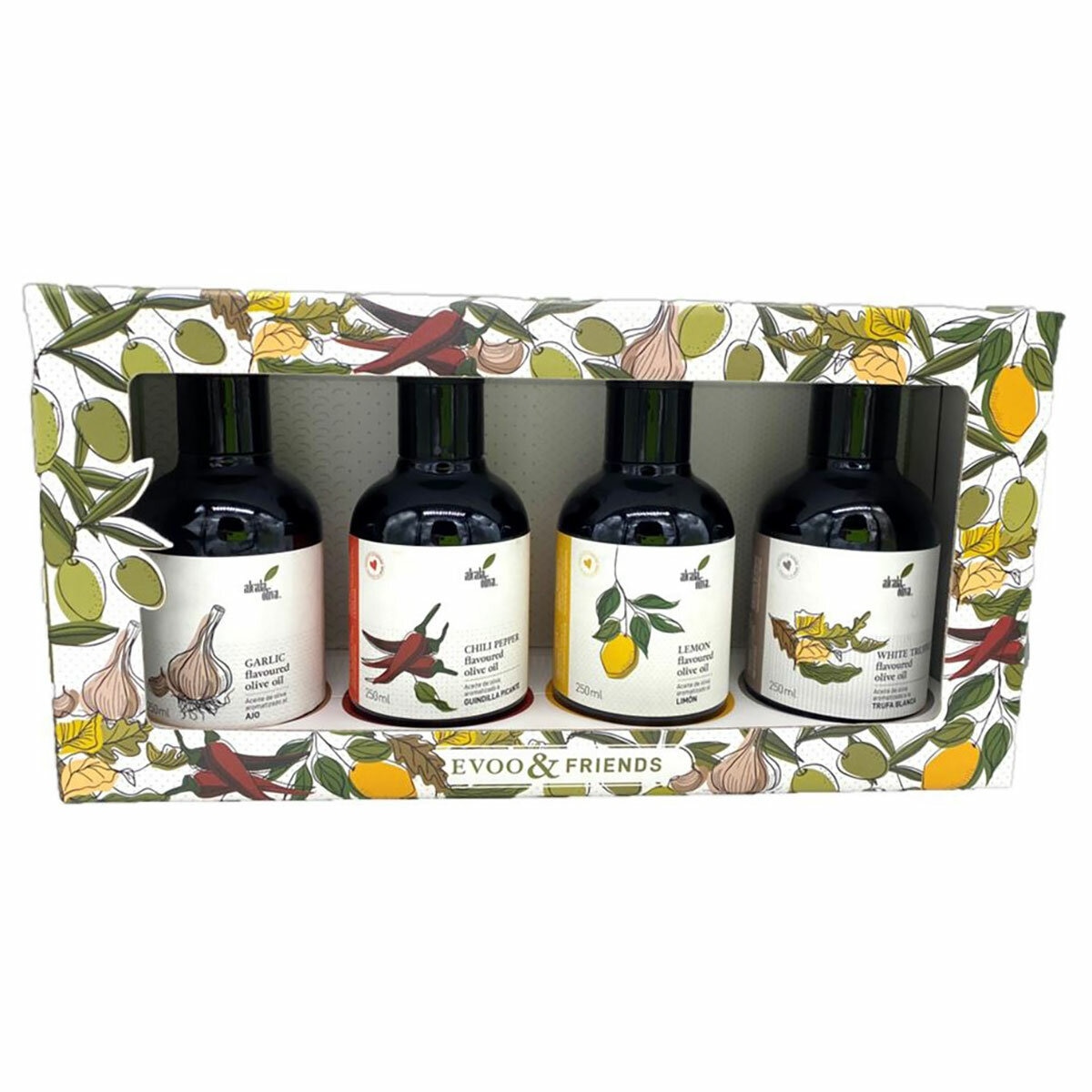 Alcalá Oliva Flavoured Extra Virgin Olive Oil Variety Pack, 4 x 250ml