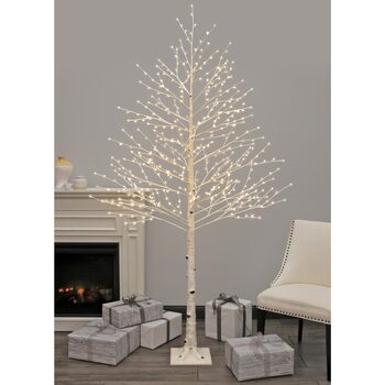 7.5ft (2.3m) Indoor / Outdoor Twinkle Birch Tree with LED Lights