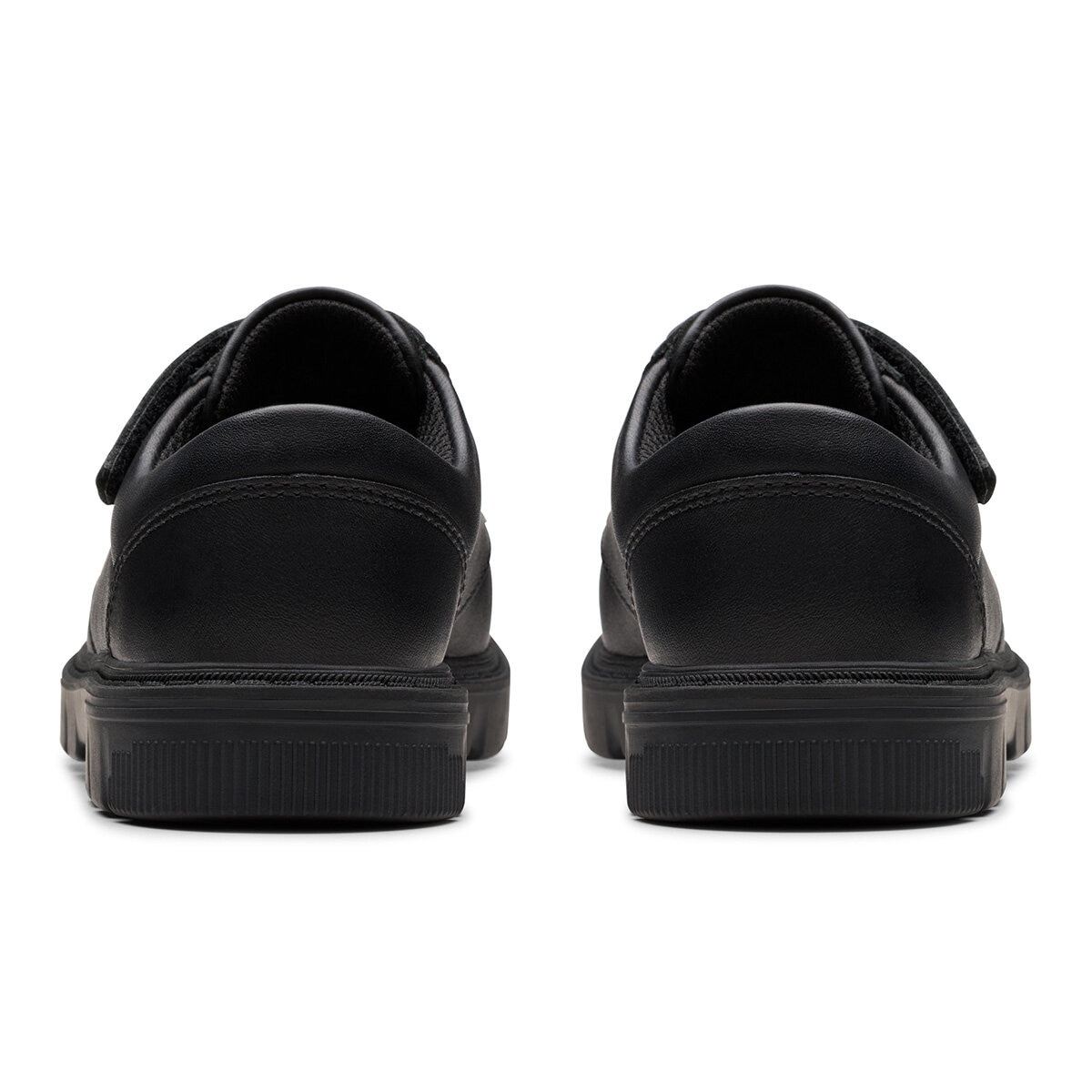 Clarks Kids Lorcam Edge Black Leather Shoes Clarks Kids Lorcam Edge Black Leather Shoes