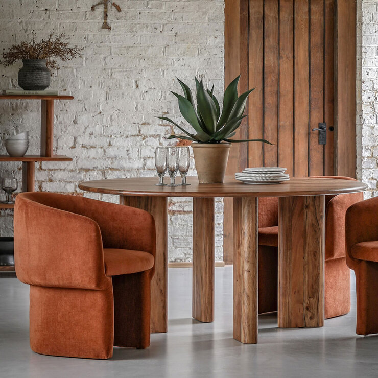 Gallery Borden Acacia Round Dining Table, Seats 4 Gallery Borden Acacia Round Dining Table, Seats 4