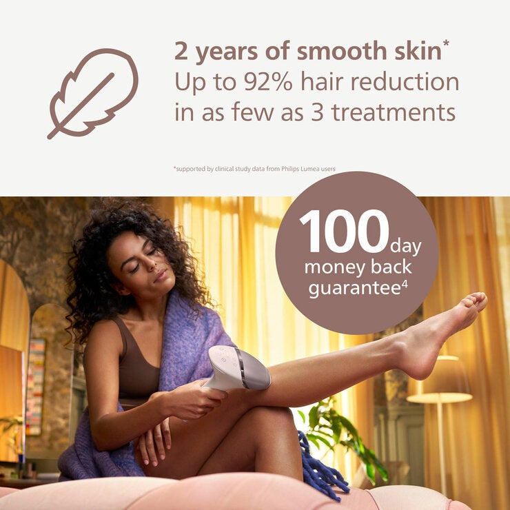 Lifestyle image of model using ipl Lifestyle image of model using ipl