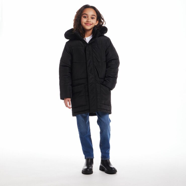 Andy & Evan Girls Back to School/Weekend Parka in Black