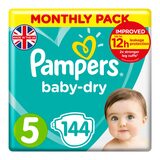 Pampers Baby-Dry Size 5, 144 Monthly Pack
