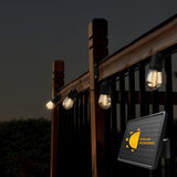 Lifestyle image of lights in outdoor setting