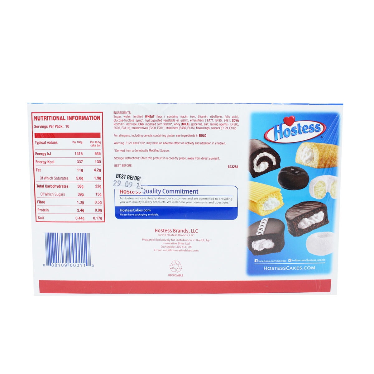 Hostess Twinkies Golden Sponge Cakes, 2 x 10 Packs