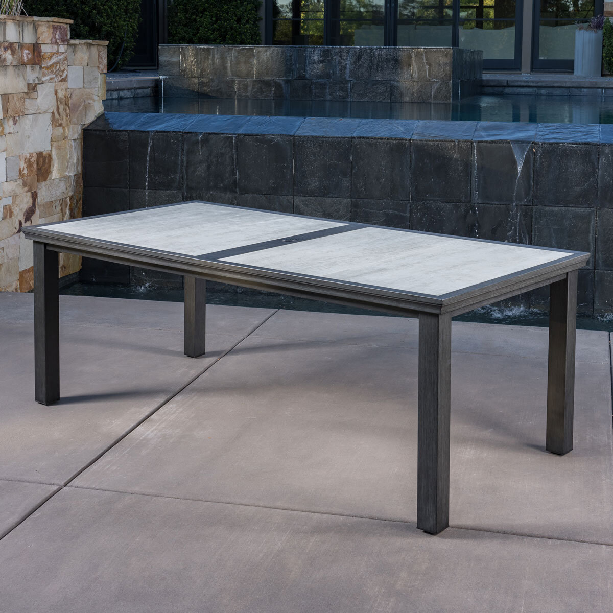 SunVilla Clifton 7 Piece Cushioned Dining Patio Set + Cover