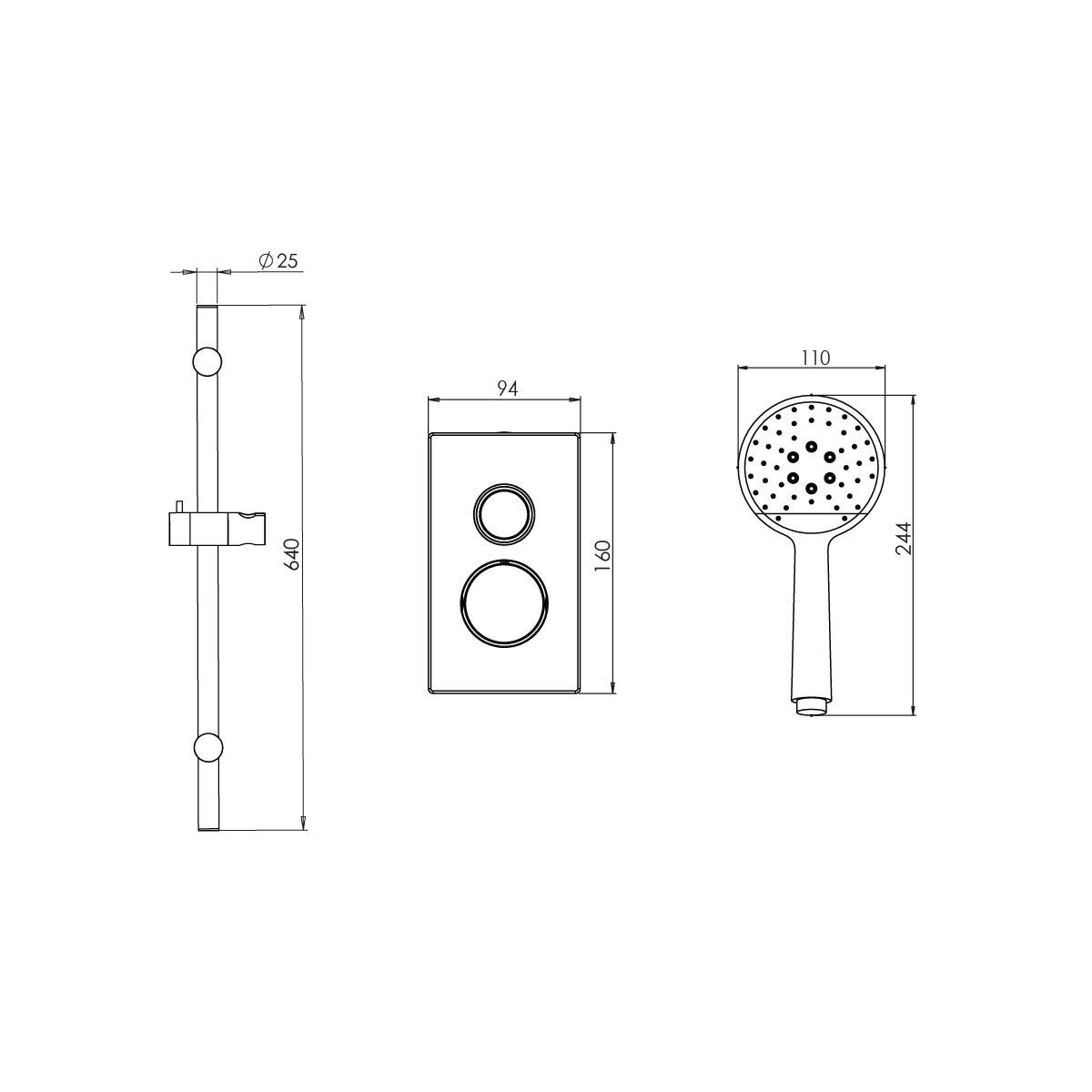 Tavistock Xenon Concealed Single Function Shower