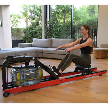 FluidRower Newport Club Plus Residential Rower with Dual Rails